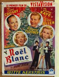 a159 WHITE CHRISTMAS Belgian movie poster '54 Bing Crosby, Danny Kaye