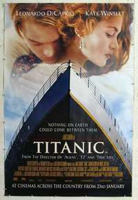 a030 TITANIC advance English Forty by Sixty movie poster '97 DiCaprio, Winslet