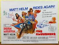 a322 AMBUSHERS British quad movie poster '67 Dean Martin as Matt Helm!