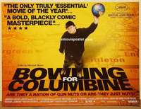 a329 BOWLING FOR COLUMBINE British quad movie poster '02 Michael Moore