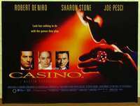 a334 CASINO DS British quad movie poster '95 De Niro, Stone, Pesci