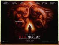 a371 RED DRAGON DS teaser British quad movie poster '02 Hopkins