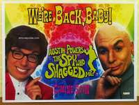 a326 AUSTIN POWERS: THE SPY WHO SHAGGED ME teaser British quad movie poster '99