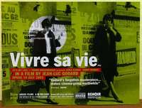 a390 VIVRE SA VIE British quad movie poster R02 Jean-Luc Godard
