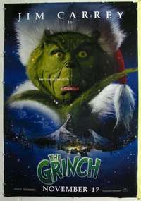 a024 HOW THE GRINCH STOLE CHRISTMAS DS bus stop movie poster '00