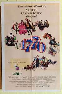 b007 1776 one-sheet movie poster '72 William Daniels, Howard Da Silva