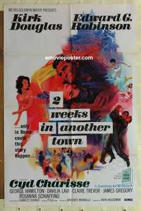 b009 2 WEEKS IN ANOTHER TOWN one-sheet movie poster '62 Kirk Douglas