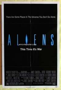 b036 ALIENS one-sheet movie poster '86 James Cameron, Sigourney Weaver