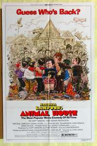 b049 ANIMAL HOUSE style A one-sheet movie poster R79 John Belushi, Landis