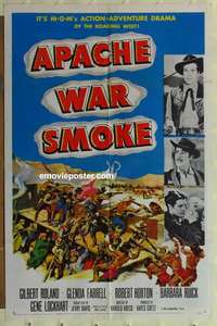 b057 APACHE WAR SMOKE one-sheet movie poster '52 Gilbert Roland, Farrell