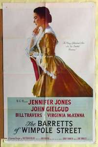 b080 BARRETTS OF WIMPOLE STREET one-sheet movie poster '57 Jennifer Jones