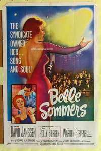 b089 BELLE SOMMERS one-sheet movie poster '62 David Janssen, Polly Bergen