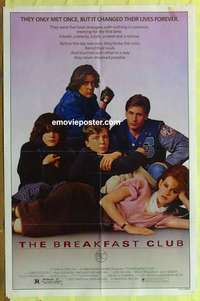 b117 BREAKFAST CLUB one-sheet movie poster '85 John Hughes, cult classic!