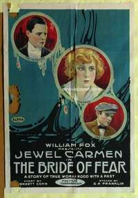b119 BRIDE OF FEAR one-sheet movie poster '18 Jewel Carmen, stone litho!