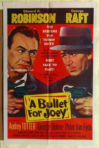 b129 BULLET FOR JOEY one-sheet movie poster '55 Raft, Edward G Robinson