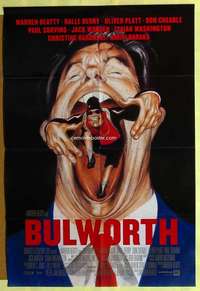 b130 BULWORTH one-sheet movie poster '98 Warren Beatty, Halle Berry