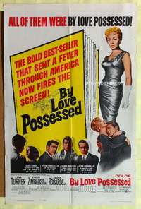 b131 BY LOVE POSSESSED one-sheet movie poster '61 Lana Turner, Zimbalist