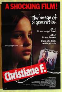 b161 CHRISTIANE F one-sheet movie poster '82 classic German drug movie!