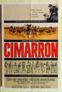 b163 CIMARRON style A one-sheet movie poster '60 Anthony Mann, Glenn Ford