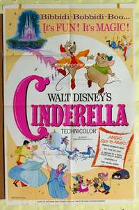 b165 CINDERELLA style A one-sheet movie poster R65 Disney classic cartoon!