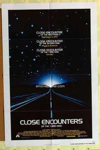 b176 CLOSE ENCOUNTERS OF THE THIRD KIND one-sheet movie poster '77 Spielberg