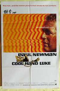 b191 COOL HAND LUKE one-sheet movie poster '67 Paul Newman classic!