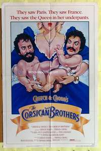 b158 CHEECH & CHONG'S THE CORSICAN BROTHERS one-sheet movie poster '84