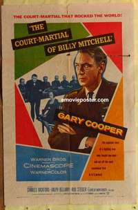 b197 COURT-MARTIAL OF BILLY MITCHELL one-sheet movie poster '56 Gary Cooper