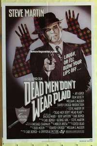 b219 DEAD MEN DON'T WEAR PLAID one-sheet movie poster '82 Steve Martin