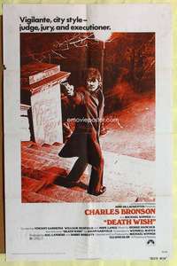 b222 DEATH WISH one-sheet movie poster '74 Charles Bronson, Winner