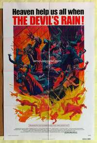 b232 DEVIL'S RAIN one-sheet movie poster '75 Ernest Borgnine, Shatner