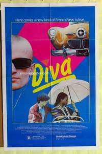 b238 DIVA one-sheet movie poster '82 cult Jean Jacques Beineix
