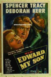 b250 EDWARD MY SON one-sheet movie poster '49 Spencer Tracy, Deborah Kerr
