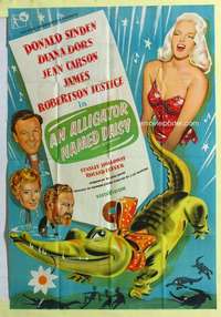 b038 ALLIGATOR NAMED DAISY English one-sheet movie poster '55 Diana Dors