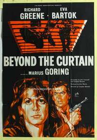 b093 BEYOND THE CURTAIN English one-sheet movie poster '60 Eva Bartok