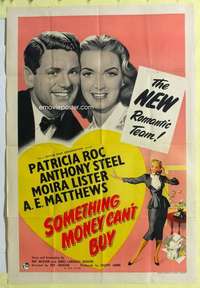 b785 SOMETHING MONEY CAN'T BUY English one-sheet movie poster '52 Roc, Steel