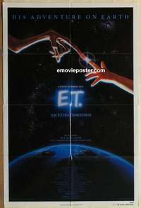 b264 ET one-sheet movie poster '82 Steven Spielberg, Drew Barrymore