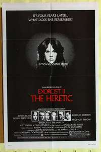 b270 EXORCIST 2: THE HERETIC one-sheet movie poster '77 Linda Blair
