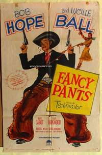 b276 FANCY PANTS one-sheet movie poster '50 Bob Hope, Lucille Ball