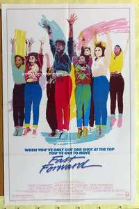 b284 FAST FORWARD one-sheet movie poster '85 Poitier, black dancers!