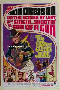 b286 FASTEST GUITAR ALIVE one-sheet movie poster '67 Roy Orbison!