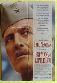 b287 FAT MAN & LITTLE BOY advance one-sheet movie poster '89 Paul Newman