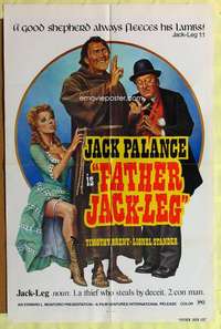 b291 FATHER JACK-LEG one-sheet movie poster '72 priest Jack Palance!