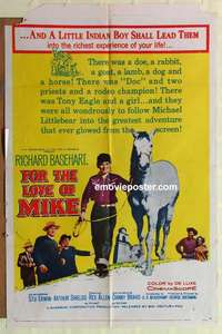 b311 FOR THE LOVE OF MIKE one-sheet movie poster '60 Richard Baseheart
