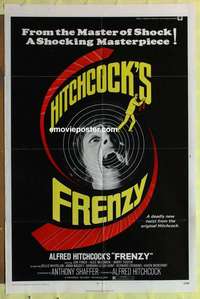 b321 FRENZY one-sheet movie poster '72 Alfred Hitchcock, Anthony Shaffer