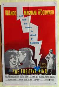 b326 FUGITIVE KIND one-sheet movie poster '60 Marlon Brando, Anna Magnani