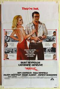 b411 HUSTLE one-sheet movie poster '75 Burt Reynolds, Catherine Deneuve