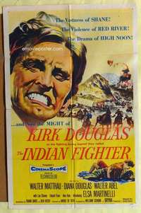 b422 INDIAN FIGHTER one-sheet movie poster '55 Kirk Douglas, Matthau