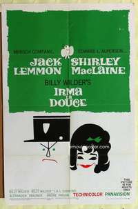 b432 IRMA LA DOUCE style B one-sheet movie poster '63 Billy Wilder, MacLaine