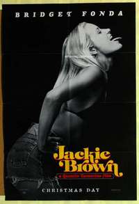 b438 JACKIE BROWN teaser one-sheet movie poster '97 Tarantino, Bridget Fonda